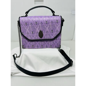 Loungefly Disney Parks The Haunted Mansion Wallpaper Eyes Crossbody Bag 2022 EUC